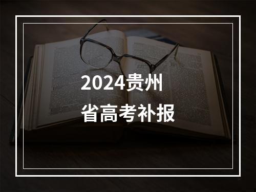 2024贵州省高考补报