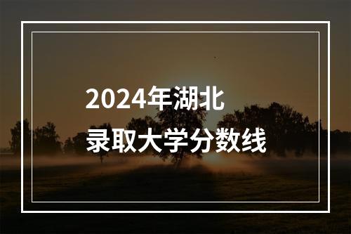 2024年湖北录取大学分数线