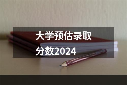 大学预估录取分数2024