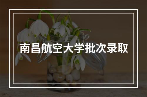 南昌航空大学批次录取