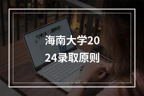 海南大学2024录取原则