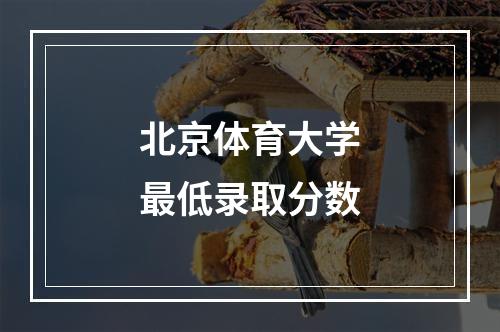 北京体育大学最低录取分数