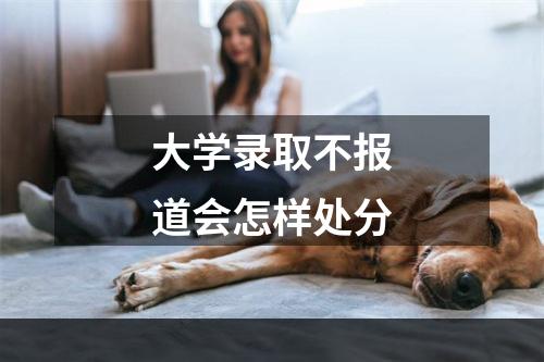 大学录取不报道会怎样处分