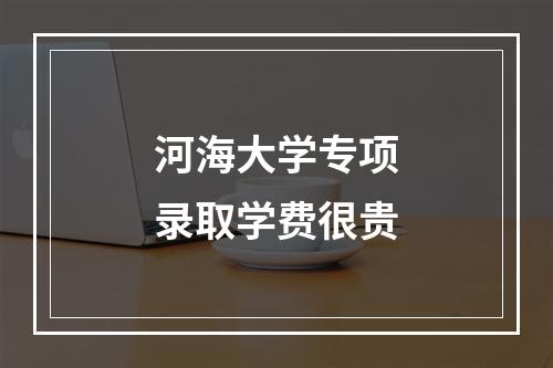 河海大学专项录取学费很贵