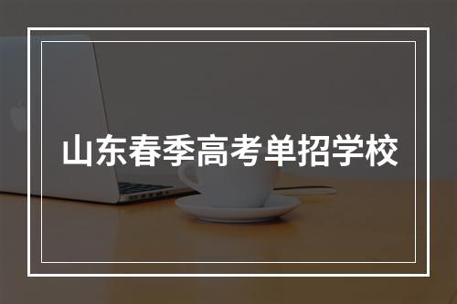 山东春季高考单招学校