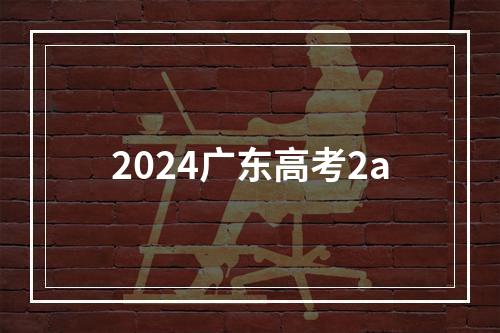 2024广东高考2a