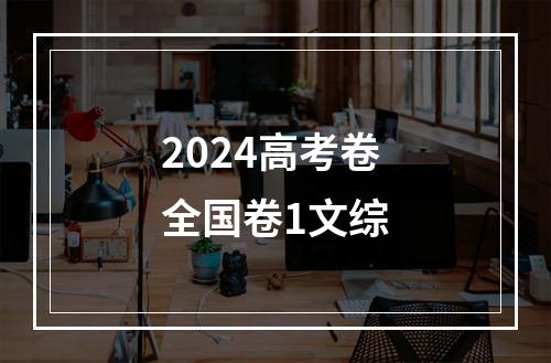 2024高考卷全国卷1文综