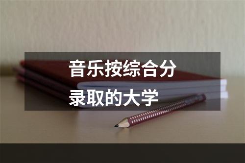 音乐按综合分录取的大学