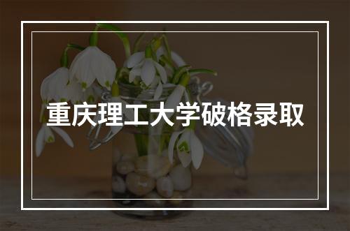 重庆理工大学破格录取