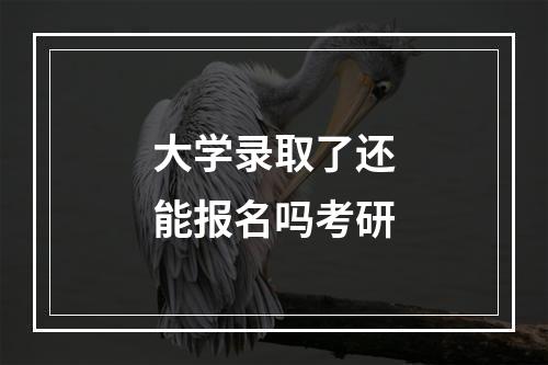 大学录取了还能报名吗考研