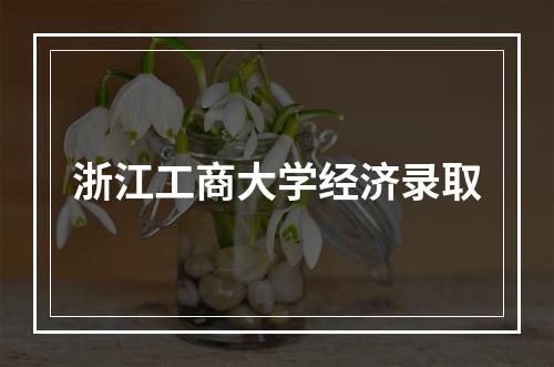 浙江工商大学经济录取