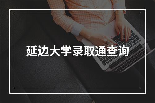 延边大学录取通查询