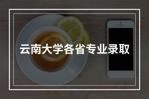 云南大学各省专业录取