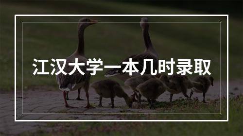 江汉大学一本几时录取