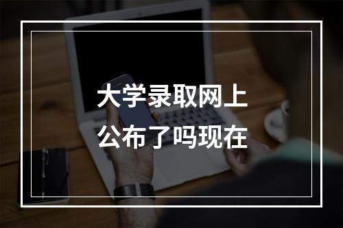 大学录取网上公布了吗现在