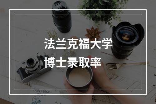 法兰克福大学博士录取率