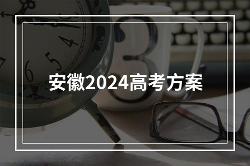 安徽2024高考方案