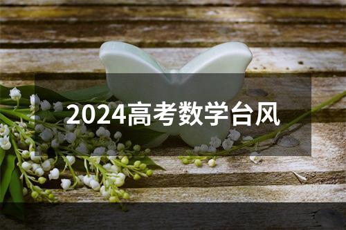 2024高考数学台风