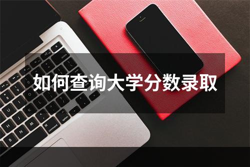 如何查询大学分数录取