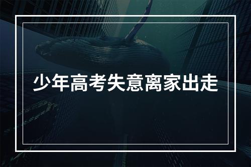 少年高考失意离家出走