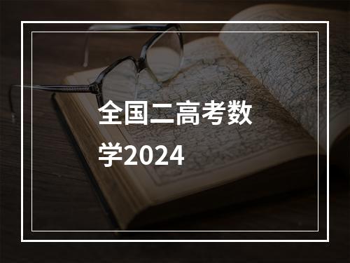 全国二高考数学2024