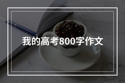 我的高考800字作文