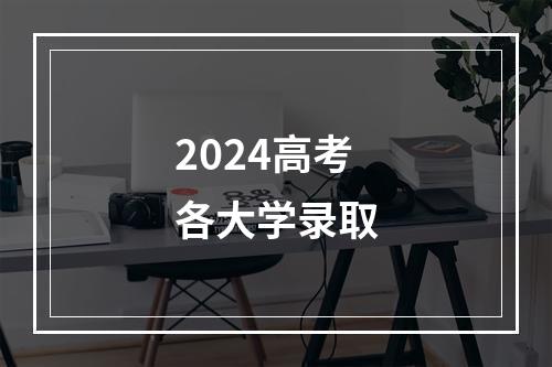 2024高考各大学录取