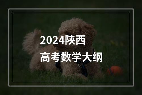 2024陕西高考数学大纲