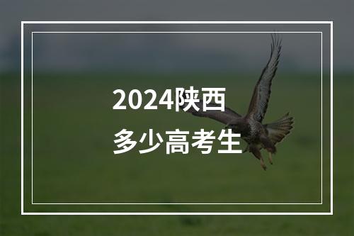 2024陕西多少高考生