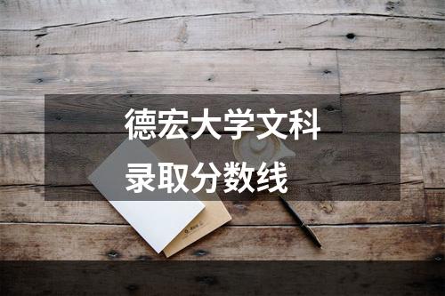 德宏大学文科录取分数线