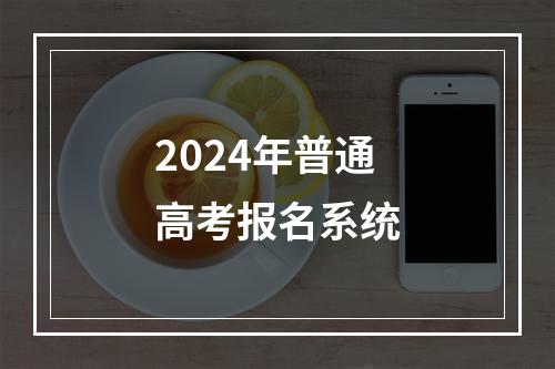 2024年普通高考报名系统