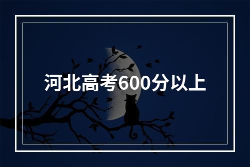 河北高考600分以上