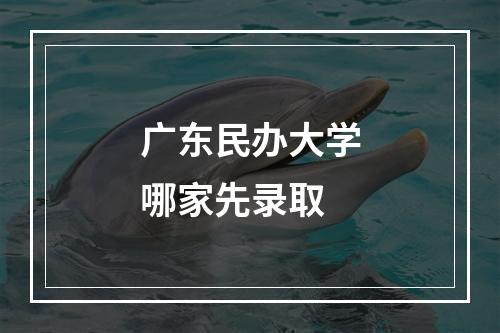 广东民办大学哪家先录取