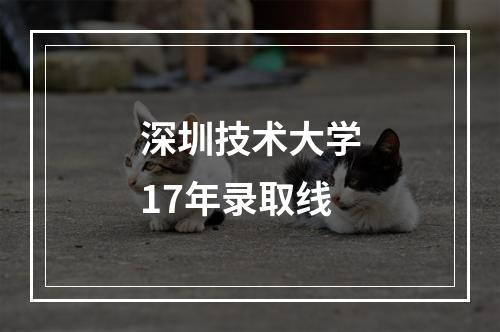 深圳技术大学17年录取线