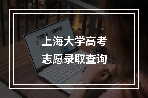 上海大学高考志愿录取查询