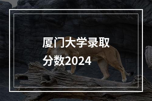 厦门大学录取分数2024