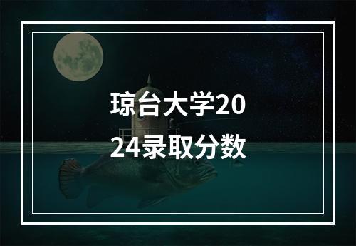 琼台大学2024录取分数