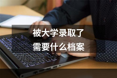 被大学录取了需要什么档案