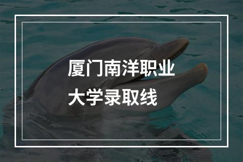 厦门南洋职业大学录取线