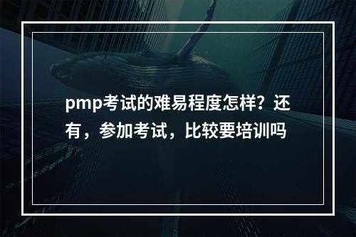 pmp考试的难易程度怎样？还有，参加考试，比较要培训吗