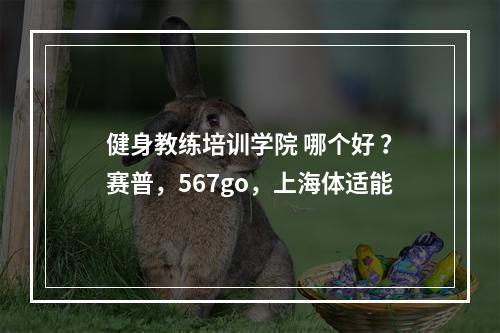 健身教练培训学院 哪个好 ？赛普，567go，上海体适能