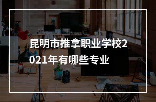 昆明市推拿职业学校2021年有哪些专业