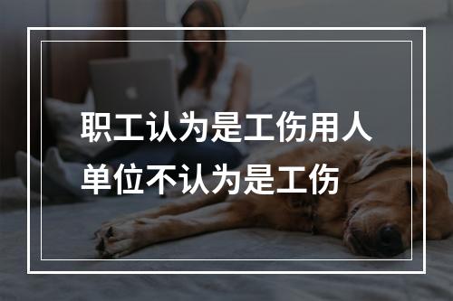 职工认为是工伤用人单位不认为是工伤