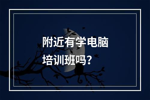 附近有学电脑培训班吗？