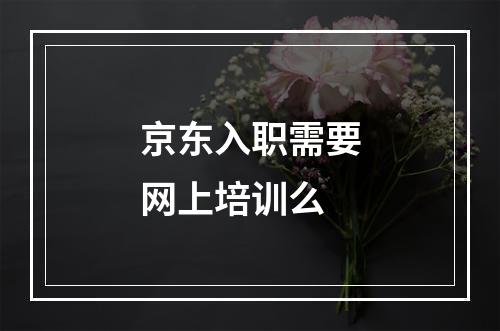 京东入职需要网上培训么