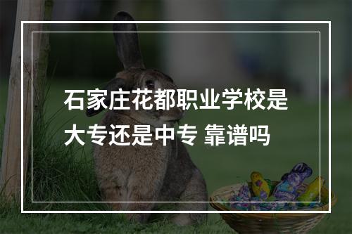 石家庄花都职业学校是大专还是中专 靠谱吗