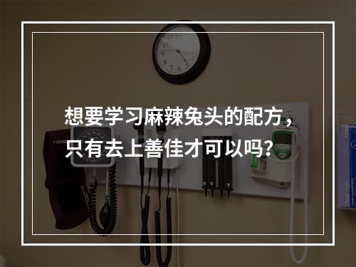 想要学习麻辣兔头的配方，只有去上善佳才可以吗？