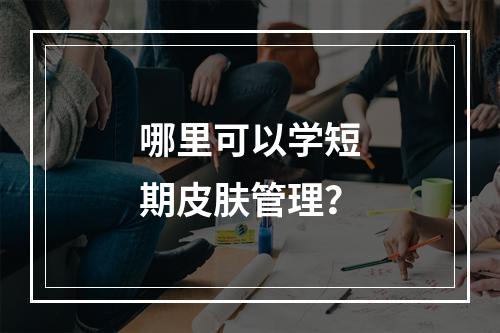 哪里可以学短期皮肤管理？