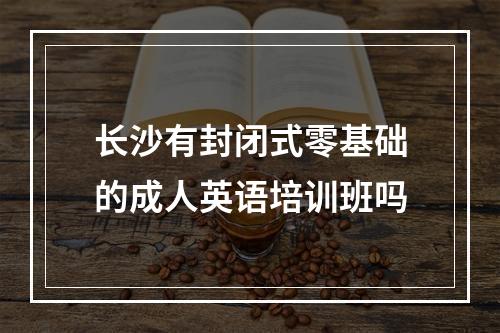 长沙有封闭式零基础的成人英语培训班吗