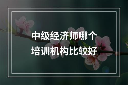 中级经济师哪个培训机构比较好